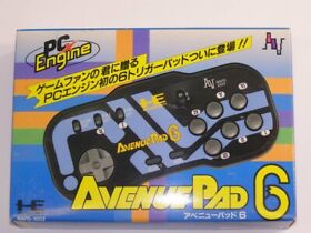 NEC PC Engine Avenue Pad 6 Triger Pad Controller NAPD-1002 Boxed BrandNew Japan