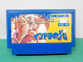 NES -- INDRA NO HIKARI -- Can save. RPG. Famicom. Japan Game. 10142