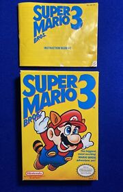 Nintendo Super Mario Bros 3 1990 NES CAJA vacía y SOLO MANUAL (sin juego)