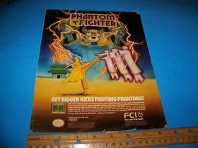 Video Game Ad  Vintage 1990  Phantom Fighter  for Nintendo NES  by FCI