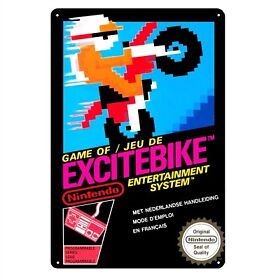 Excitebike Nintendo Nes Retro Video Game Metal Poster Tin Sign 20*30cm