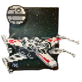 Star Wars X Wing Fighter píxel 8 bits arte de juego Nintendo NES obras de arte retro sala de juegos