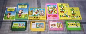 Super Mario Bros USA w/box Famicom NES Nintendo Yoshi 4 Games Lot. Japanese