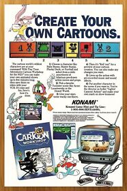 1993 Cartoon Workshop NES Print Ad/Poster Tiny Toon Adventures Video Game Art