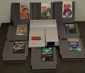 NINTENDO NES TOP LOADER CONTROL DECK PAL + CONSOLE WITH 8 GAMES