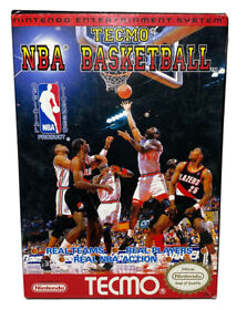 Tecmo NBA Basketball (Nintendo NES, 1992) Video Game CIB