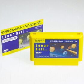 LUNAR BALL Cart + Manual Famicom Nintendo FC Japan Import NES Billiards NTSC-J