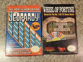 Jeopardy Junior Edition, Wheel Of Fortune Box And Manual Game NES Nintendo (H2)