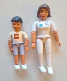 Lego Belville Minifigure Lot! Boy W/ LEGO Logo Shirt & Paramedic Woman - Rare!