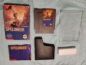 Spelunker (Nintendo NES) Complete CIB! RARE! W/ Plastic Protector!