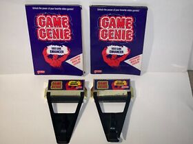 2 Galoob Game Genie Nintendo NES Game Cartridge Adapter AS-IS Working w/ Books