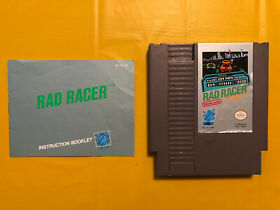 RAD RACER 1 NINTENDO NES - W MANUAL Great Shape