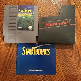 StarTropics Nintendo 1985 NES Loose Game Cartridge W/ Manual, TESTED Works!