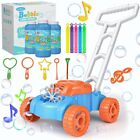 JUMELLA Lawn Mower Bubble Machine for Kids - Automatic Bubble Mower with Music,