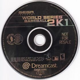 SEGA Dreamcast Sports 2001 World Series Baseball Video Game 2K1 Disc Only Tested