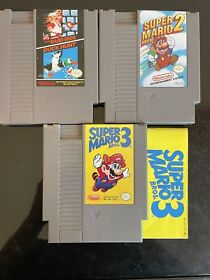 Lot Of 3: Super Mario Brothers 1-3 Duck Hunt Luigi Bros. Nintendo NES Cartridge