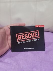 MANUAL ONLY Rescue: The Embassy Mission (Nintendo NES, 1990) 
