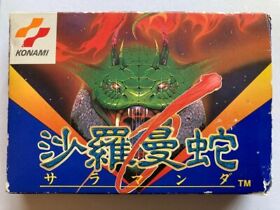 Famicom Salamander Shooter Video game software with manual package Japan USED
