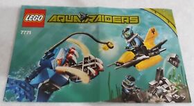 Lego 7771 Aqua Raiders Angler Ambush Instruction Manual ONLY  
