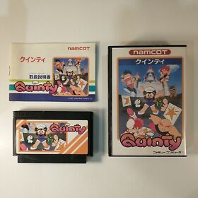 Quinty ~ CIB Complete in Box (Nintendo Famicom FC, 1989) Japan Import