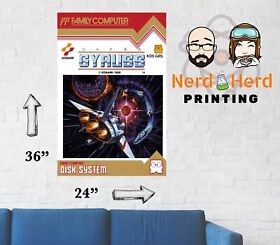 Gyruss Famicom Disk NES Box Art Poster Multiple Sizes