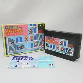 Elevator Action with Box & Manual [Nintendo Famicom JP ver.]