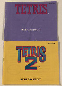 Tetris 1 & 2 NES Nintendo Instruction Manuals Only Good Shape Read Listing
