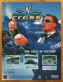 2000 Sno-Cross Championship Racing Sega Dreamcast PS1 Print Ad/Poster Game Art