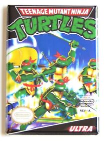 Teenage Mutant Ninja Turtles FRIDGE MAGNET video game box nes