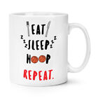 Eat Sleep Hoop Repeat 10oz Mug Cup - Funny Basketball Sport