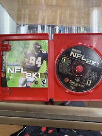 NFL 2K1 (SEGA Dreamcast, 2000) Disc And Manual Only!!