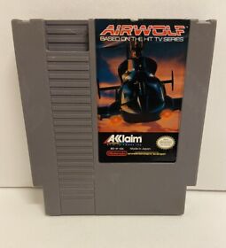 Original NES Nintendo Entertainment System Game AIRWOLF AIr Wolf -Working