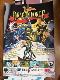Dragon Force Sega Saturn Advertisement Poster, 13 X 19