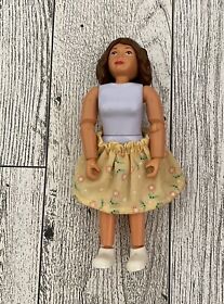 Lego Belville Female Figure Woman Girl Mom Brown Hair Yellow Skirt 5860