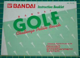 Nintendo NES Manual: Bandai Golf Challenge Pebble Beach