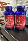 2 Pack, Puritan's Pride Red Yeast Rice 600 mg 240 Capsules, Exp 3/27