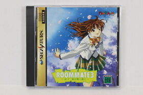 Roommate 3 Ryoko Kaze no Kagayaku Asa ni CIB W Spine SEGA Saturn SS Japan Import