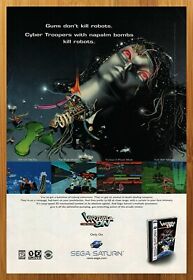 1996 Virtual On Cyborg Troopers Sega Saturn Print Ad/Poster Video Game Promo Art