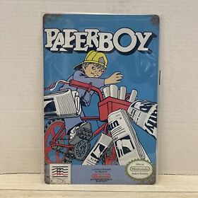 Paperboy Poster Tin Sign Nes Nintendo Game Room Art Decor Paper Boy Retro Design