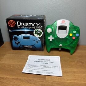 Official Sega Dreamcast Clear Green Controller With Box Tested HKT-7700 OEM