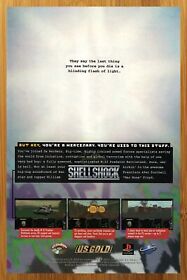 1995 Shellshock Playstation PS1 Sega Saturn PC Vintage Print Ad/Poster Game Art