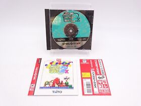 [tested]Sega Saturn Puzzle Bobble 2 X SS TAITO 1996 T-1106G EMS From Japan