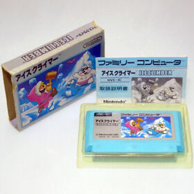 ICE CLIMBER Famicom Nintendo FC Japan Import NES NTSC somewhat used Box Damaged