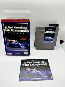 Nigel Mansell’s World Championship Racing (Nintendo NES 1993) Complete CIB RARE!