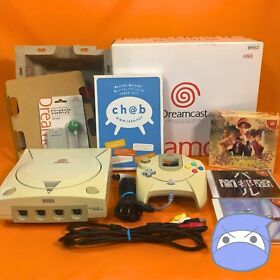 Sega Dreamcast HKT-3000 Console w/BOX + 3 Game Set Shenmue DC Tested Working JP