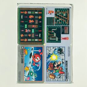 Famicom History Book Wrecking Crew & Clu Clu Land Sticker Sheet Rare Bandai 2004