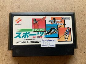 VINTAGE 1988 KONAMI NINTENDO FAMICOM SPORTS IN SEOUL VIDEO GAME JAPAN IMPORT