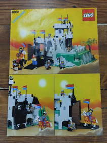 Lego 6081 Instruction Manual ONLY Kings Mountain Fortress 1990 Legoland Preowned