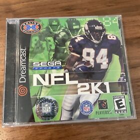 NFL 2K1 (SEGA Dreamcast, 2000) Compete With Manual Great Condition
