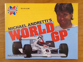 Michael Andretti's World GP Nintendo NES Manual Only ~ Instruction Booklet